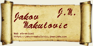 Jakov Makulović vizit kartica